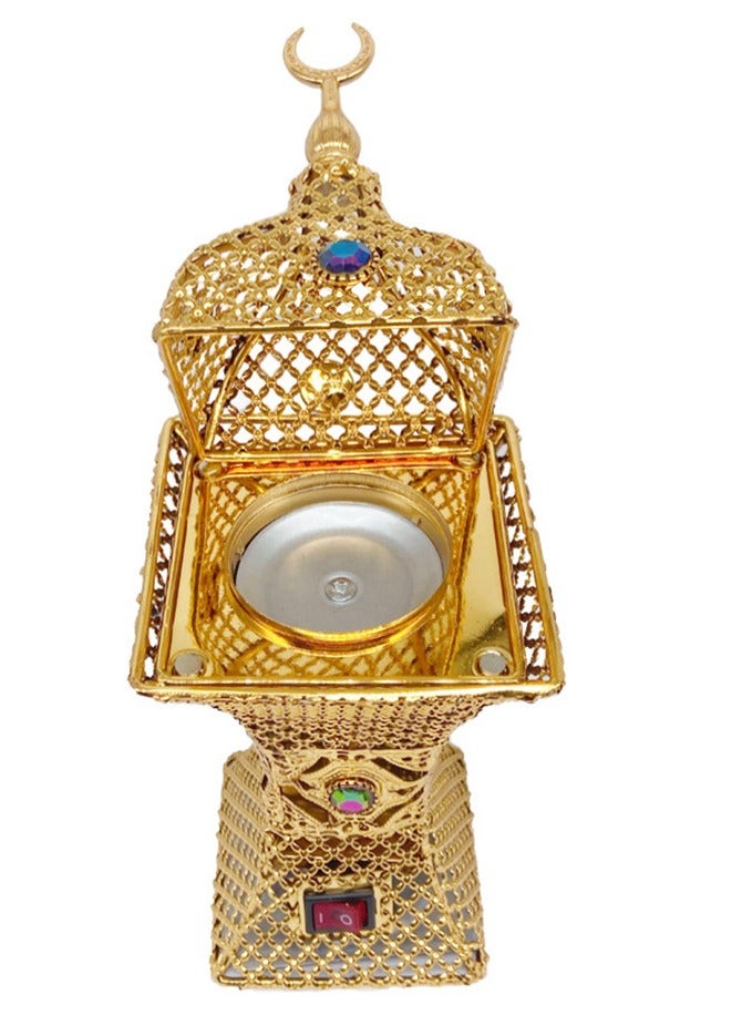 مبخرة كهربائية عربية على شكل برج مبخرة معدنية عتيقة - Image 2